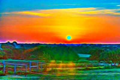 Spectral Farm Sunrise, Fine Art Print